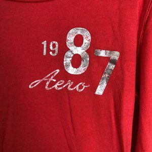 JR  Large Red Long Sleeve T-shirt